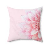 Square Pillow - Pink Dahlia Glitter - Give Thanks in All Circumstances