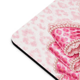 Pink Leopard Bow Couture - Mouse Pad