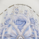 Duchess Blue Diamond Bow - Shower Curtains