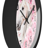 Blushing Rose Equestrian Horse - Wall Clock
