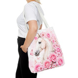 Blushing Rose Equestrian Horse - Tote Bag