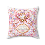 Opal Starlight Couture Perfume Bottle | Enchanted Birthstones Collection - Square Pillow