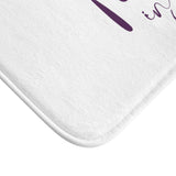 Purple Flower Bouquet - Blessed is the One - Bath Mat (Faith)