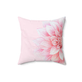 Square Pillow - Pink Dahlia Glitter - Give Thanks in All Circumstances