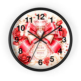 Ruby Diamond Roses Perfume Bottle - Wall Clock