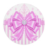Orchid Lilac Damask Bow - Mouse Pad