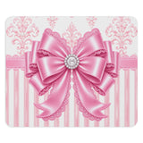 Princess Pink Damask Bow - Mouse Pad