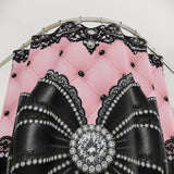 Obsidian Lace Bow in Princess Pink - Shower Curtains