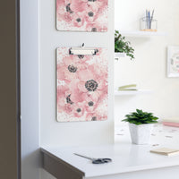 Clipboard-Rose Gold-Pink Floral-Paint Splatter