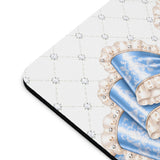 Celestial Blue Diamond | Damask Bow Couture - Mouse Pad