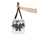 Ivory Noir Couture Diamond Bow - Tote Bag
