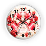 Ruby Diamond Roses Perfume Bottle - Wall Clock