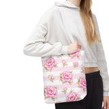 Pink Sugar Blossom Stripes - Tote Bag