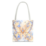 Buttercream Sapphire Blossom Butterfly - Tote Bag