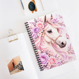 Blushing Lavender Equestrian Horse - Spiral Notebook