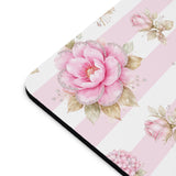 Blush Pink Garden Dream Stripes - Mouse Pad