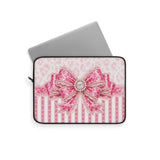 Pink Leopard Bow Couture- Laptop Sleeve