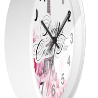 Wall Clock - Dreams Come True - Paris Dreams - Pink