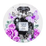 Mouse Pad - Purple Midnight Roses - Perfume Bottle White