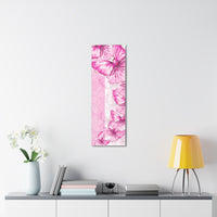 Canvas Art 12"x36"in-Pink Butterfly Duo-White