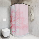 Shower Curtains - Pink Dahlia Glitter - Give Thanks in All Circumstances