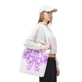 Lavender Lace Diamond Bow - Tote Bag