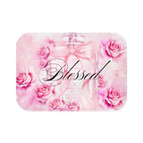 Bath Mat - Pink & Blush Perfume Bottle - Blessed Black