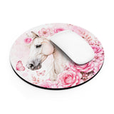 Blushing Rose Equestrian Horse - Mouse Pad