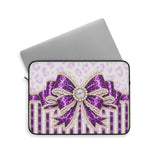 Purple Leopard Bow Couture- Laptop Sleeve