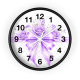 Purple Couture Diamond Bow - Wall Clock