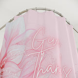 Shower Curtains - Pink Dahlia Glitter - Give Thanks in All Circumstances