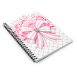 Candy Stripe Pink Couture - Spiral Notebook