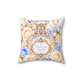 Buttercream Sapphire Blossom Perfume Bottle - Square Pillow