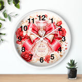 Ruby Diamond Roses Perfume Bottle - Wall Clock