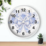 Duchess Blue Diamond Bow - Wall Clock