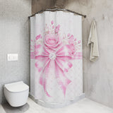 Pink Couture Diamond Bow - Shower Curtains