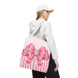 Pink Leopard Bow Couture - Tote Bag