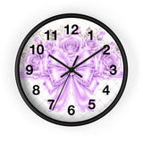 Lavender Lace Diamond Bow - Wall Clock
