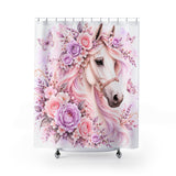 Blushing Lavender Equestrian Horse - Shower Curtains