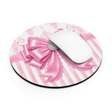 Princess Pink Damask Bow - Mouse Pad