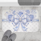Duchess Blue Diamond Bow - Bath Mat