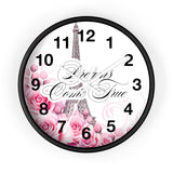 Wall Clock - Dreams Come True - Paris Dreams - Pink
