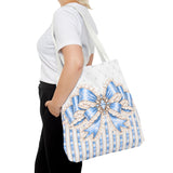 Celestial Blue Diamond | Damask Bow Couture - Tote Bag