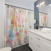 Shower Curtains - Paris Pink Watercolor