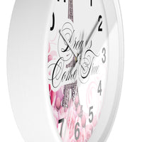 Wall Clock - Dreams Come True - Paris Dreams - Pink