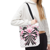 Pink Noir Couture Diamond Bow - Tote Bag