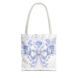 Ethereal Blue Diamond Bow - Tote Bag