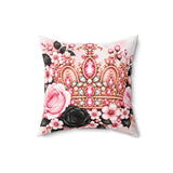 Blush Onyx Crown Royale - Square Pillow