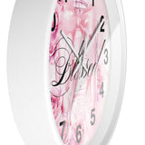 Wall Clock - Pink & Blush Perfume Bottle - Blessed Black