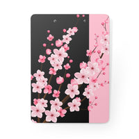 Clipboard-Pink Floral Blossoms-Pink & Black